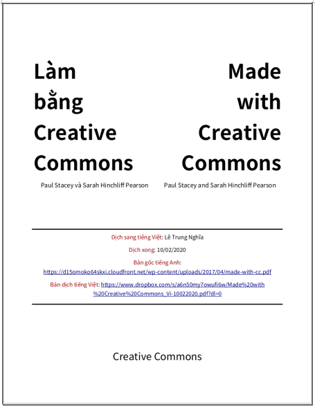 ‘Làm bằng Creative Commons’ - bản dịch sang tiếng Việt